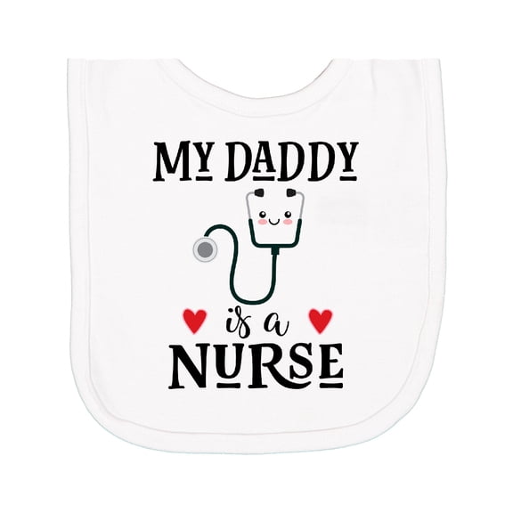 Inktastic Daddy is a Nurse Baby Newborn Bib