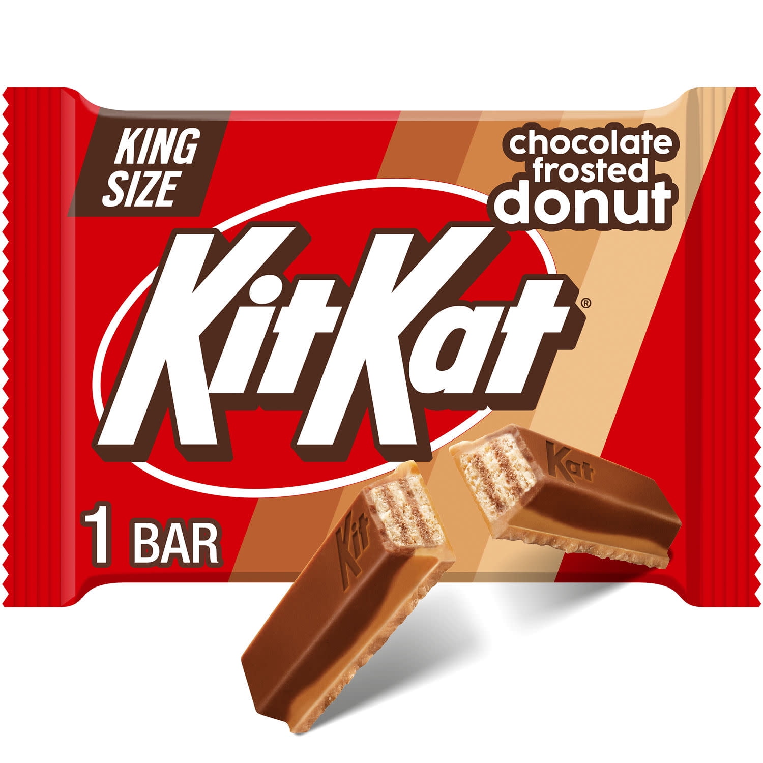 Kit Kat Chocolate Frosted Donut Flavored King Size Candy, Bar 3 oz