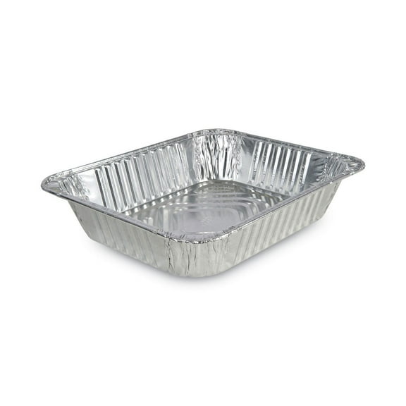 Boardwalk BWKSTEAMHFDP 128 oz. Half-Size Deep Aluminum Steam Table Pans (100/Carton)