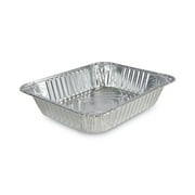 Boardwalk BWKSTEAMHFDP 128 oz. Half-Size Deep Aluminum Steam Table Pans (100/Carton)