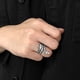thumbnail image 5 of Qarigey Anillos Vintage chapado personalidad exagerada estereoscópico anillo de moda accesorios joyería para hombre verano diario Ropa, zapatos y accesorios Miscelánea Plata/Serpiente Qarigey AP010555-01, 5 of 6