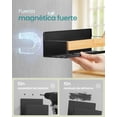 thumbnail image 2 of Especiero Magnético, Juego de 4, 2 Estantes Grandes y 2 Pequeños, sin Taladrar, para Cocina, Frigorífico, Negro Tinta y Bambú Claro, 2 of 6