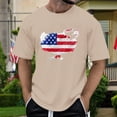 thumbnail image 2 of Wyzesi Striped T Shirt Kids Boys Independence Day Fashion Men'S T Shirt Summer Short Sleeve Top Breathable Comfortable Blue Red Flag Pattern Festive Casual Wear, 2 of 5