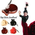 thumbnail image 4 of Soug Wooden Castanets Spanish Castanets Flamenco Fancy Dress Music Plain; Red New, 4 of 8