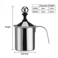 thumbnail image 3 of Mousseur à Lait Manuel 400ML/800ML en Acier Inoxydable, 3 of 9