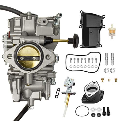 Ruijie YFM350 Carburetor For Yamaha 1987-1998 Big Bear 350 1987-2004 Warrior 350 1996-1998 Kodiak 400 1987-1990 1992-1995 Moto-4 350 Yfm 350 Atv Carb with Bolt Air intake Manifold