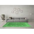 thumbnail image 3 of Ahgly Company Indoor Square Oriental Emerald Green Industrial Area Rugs, 7' Square, 3 of 4