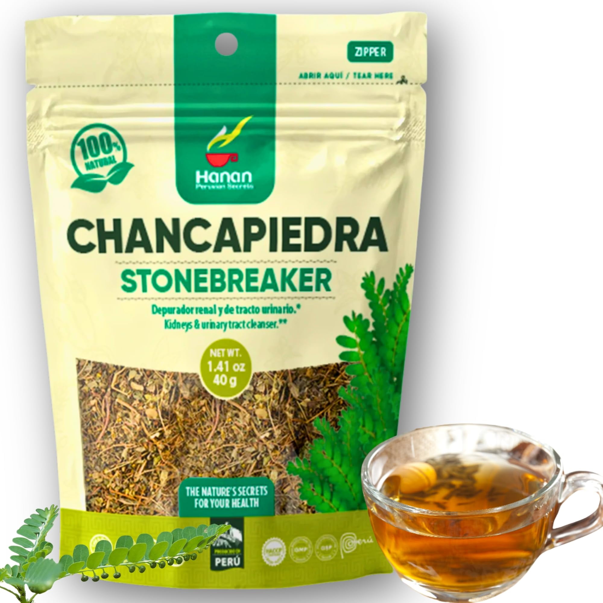 HerbaZest Stonebreaker Tea – 6oz Loose Leaf, Wild Crafted From Peru – Caffeine Free