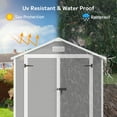 thumbnail image 5 of Asofer Outdoor Storage Shed with Floor, 6' x 4' Resin Storage Shed, Plastic Garden Shed, All-Weather Colorfast, Gray, 5 of 10