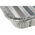 Small Disposable 8.75" x 6.25" Aluminum Broiler Pan For Baking, BBQ