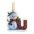 thumbnail image 2 of Christmas Letter Ornaments With Snowman,2025 Alphabet Pendant Decor, 2D Acrylic Ornament With Gold Cord Loop,Easy to Hang,Great for Christmas,Easter,Anniversaries,Birthday Celebrations, 2 of 6