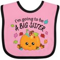 thumbnail image 3 of Inktastic I'm Going to be a Big Sister- cute Halloween pumpkin Girls Baby Bib, 3 of 4