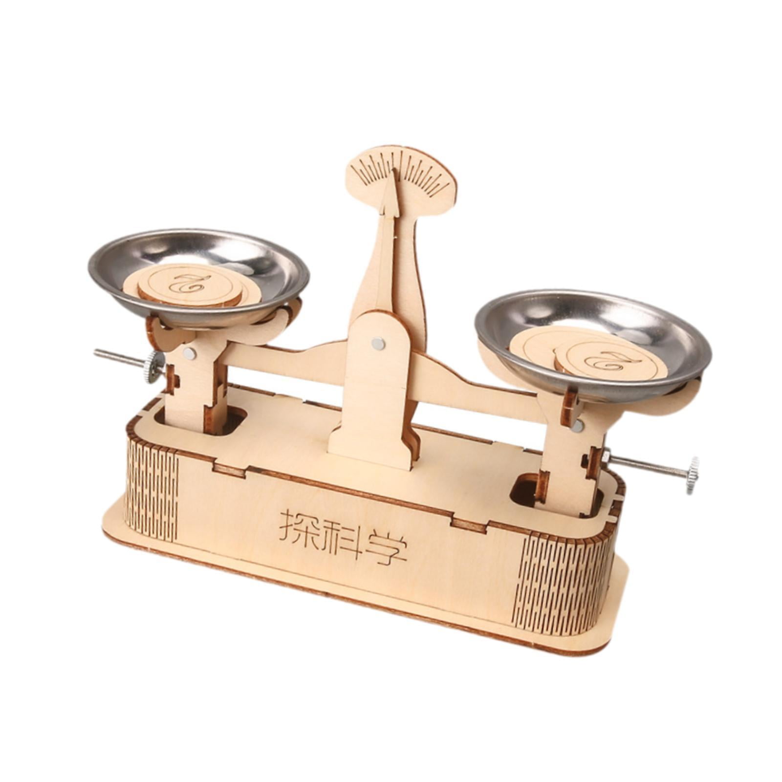 Balance Scale DIY Building Model Engineering Kit Wooden Material for Kids Ages 8-12 Educational Toy