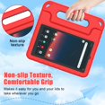 thumbnail image 3 of BMOUO Kids Case for Walmart Onn 7 inch Gen 3 2022 (Model:100071481), Light Weight Shockproof Convertible Handle Stand Case for Onn 7" Tablet 2022 (Only Fit for 2022, 3rd Gen), Red, 3 of 7