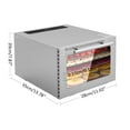 thumbnail image 2 of Food Dehydrator, Stainless Steel Dehydrator Machine, 5-tier Food Dehydrator Machine Silver, 2 of 28