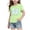 Green, variant on Kids Cotton Crew Neck Tee Bow Little Bee Graphic Print Breathable Sweet Casual Versatile Short Sleeve Shirts for Boys Girls 3-14T