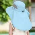 thumbnail image 4 of LNMQLPDBS Boys Sun Hat with Neck Flap Wide Brim Solid Color Summer Beach Bucket Hat with Chin Strap for Boys Girls Toddler Kids Adventure Hat Unisex Children Outdoor Sun Protection Hats, 4 of 4