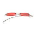 thumbnail image 3 of Gafas de sol rectangulares sin montura delgadas Gafas transparentes delgadas vintage Bisagra de resorte, 3 of 5