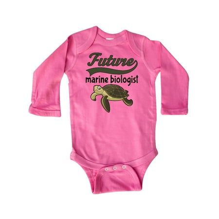 

Inktastic Future Marine Biologist Turtle Gift Baby Boy or Baby Girl Long Sleeve Bodysuit