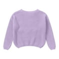 thumbnail image 4 of Gibobby Baby Girl Winter Clothes Basic Plain Cute Ruffle Sweater Toddler Kids Pullover Long Sleeve Newborn Sweaters,Light Purple,2-3 Years, 4 of 5