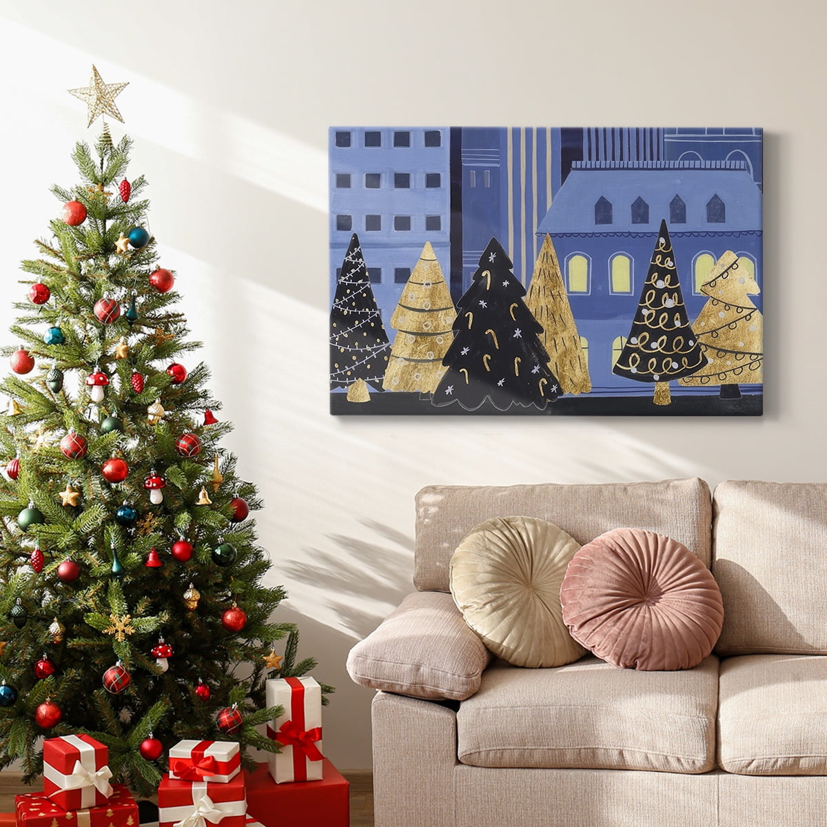 Holiday Night Collection A- Gallery Wrapped Canvas