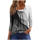 thumbnail image 1 of Fiudx Ofertas Relámpago Blusa de Manga 3/4 a La Moda para Mujer, Camiseta Estampada, Top Informal, 1 of 4