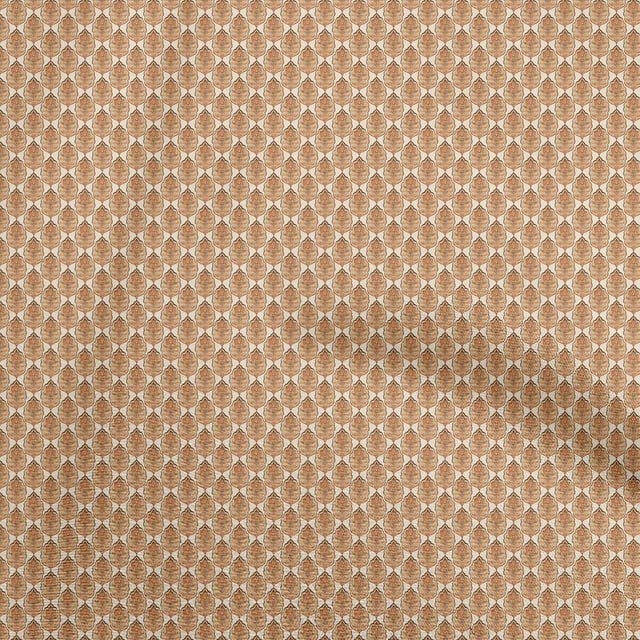 oneOone Cotton Flex Orange Fabric Asian Ornamental Sewing Material Print Fabric By The Yard 40 Inch Wide