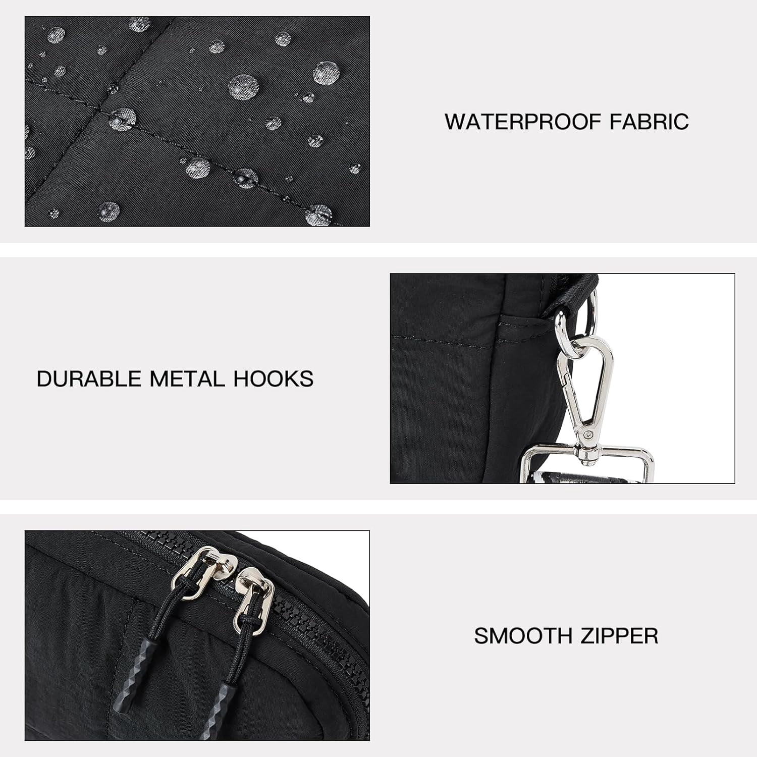 Crossbody Bags for Women Crossbody Purse with Guitar Strap Lightweight Puffer Shoulder Bag for Travel