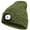 Green, variant on Winter Unisex Beanie Hat with Light, Rechargeable Hands Free LED Headlamp Knitted Light Beanie Cap,Men Gifts for Dad Husband (Navy Blue)
