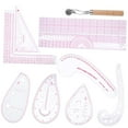 thumbnail image 4 of FUEENIRVA 1Set Assorted Color Sewing Rulers for Fabric Cutting Hemming and Tailoring, 4 of 8