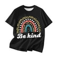 thumbnail image 3 of Hiijoy Big Girls Graphic T Shirt Short Sleeve "Be Kind" T-Shirt Tee Top, Sizes 3-13, 3 of 4
