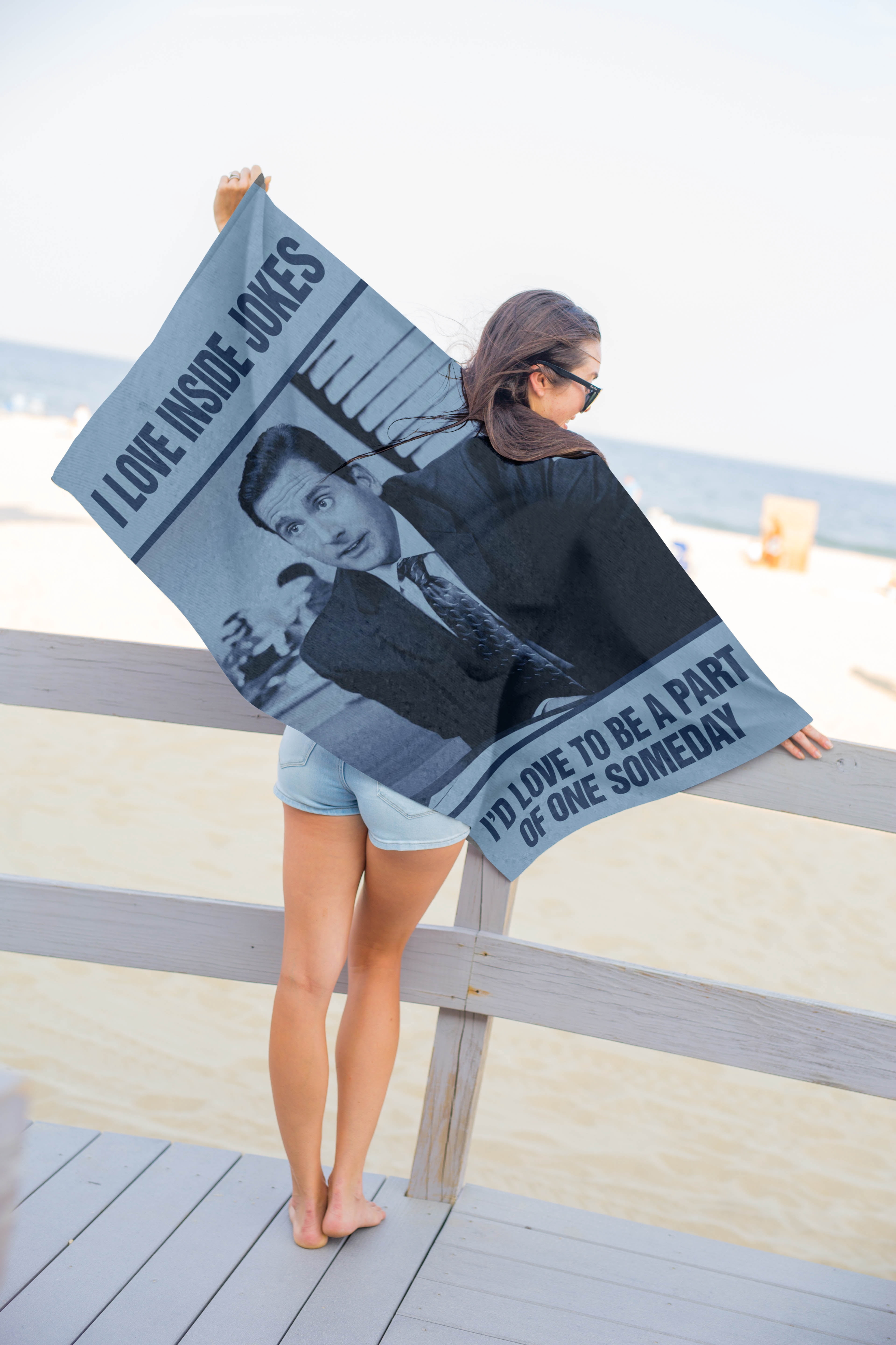 The Office I Love Inside Jokes Beach Towel, 34 x 64, Blue, NBC Universal