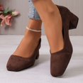 thumbnail image 2 of Fashion Pointed Toe Low Heel Shoes Slip On 5.5cm Heel Flock Upper Elegant Casual Footwear for Daily Wear, 2 of 5