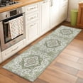 thumbnail image 2 of 2'x6' Rug Runners for Hallways Kitchen, Sage Green Boho Non Slip Entryway Beside Floor Carpet Runner, Vintage Abstract Art Ethnic Tribe Washable Laundry Room Bedroom Throw Rugs Mat for Family Pet, 2 of 8