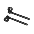 thumbnail image 4 of kurtrusly Universel 31mm CNC Fourche Clip-On Poignée Poignée Guidon pour Moto Noir, 4 of 7