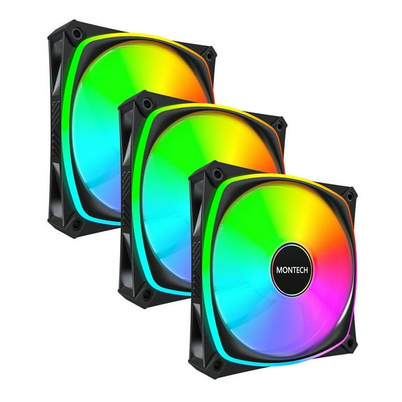 Montech RX120PB3IN1 RX120 Pro ARGB 120mm Fan Three Pack Black