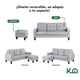 thumbnail image 4 of Sillón Sala Esquinera Izquierda Reversible KingsHouse Madera Tapizado Poliéster Sofá Minimalista Gris Estandar, 4 of 8