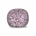 thumbnail image 1 of Floral Storage Toy Bag Chair, Pattern of Ornamental Surreal Computer Graphics on a Grey Pink Background, Stuffed Animal Organizer Washable Bag, Large Size, Plum Pale Pink, by Ambesonne, 1 of 3