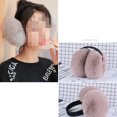 thumbnail image 5 of Orejeras mullidas para clima frío para mujer, diadema cálida para invierno, calentadores de orejas holgados y bonitos, 5 of 5