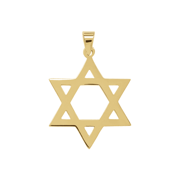 Women's Welry Star of David Pendant Charm in 10kt Yellow Gold