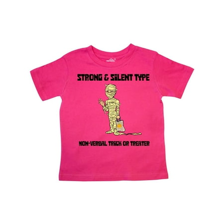 

Inktastic Nonverbal Trick or Treater Strong Silent Type Mummy Gift Toddler Boy or Toddler Girl T-Shirt
