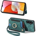 thumbnail image 2 of ZUKKASHAN for Samsung Galaxy A15 5G Case with Card Holder for Woman Man,PU Leather Flip Folio Wallet Case,RFID Blocking Ring Holder Kickstand Wrist Strap Magnetic Protective Cover for Galaxy A15 5G, 2 of 4