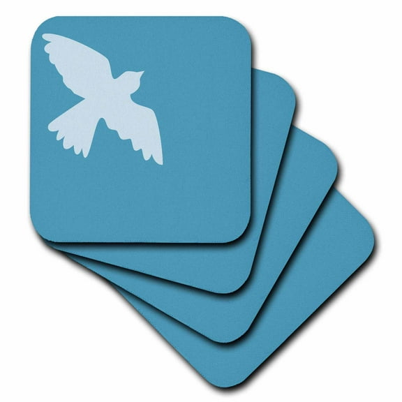 White Bird set of 4 Coasters - Soft cst-192673-1