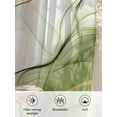 thumbnail image 6 of Sage Green Water Ripple Sheer Curtains 45 inches Long, Vintage Abstract Modern Classic Light Filtering Sheer Window Curtains Rod Pocket Voile Drapes for Bedroom Living Room, 52"W x 45"L 2 Panels, 6 of 7