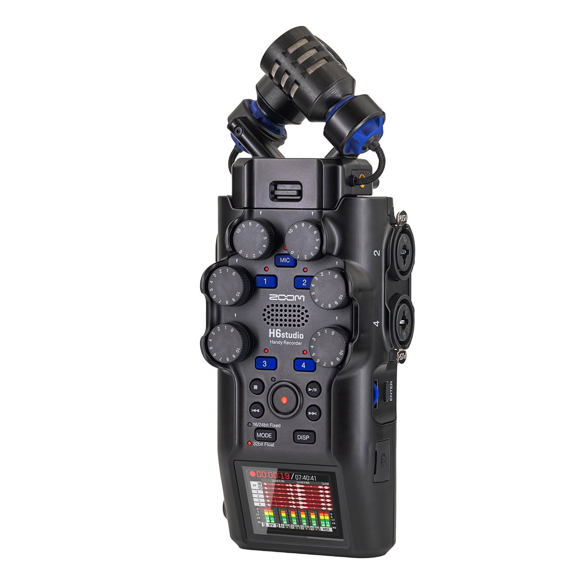Zoom H6studio 8-Track 32-Bit Float Handy Recorder, Bundle with Wireless Lavalier Mic, 64GB microSDXC Memory Card, AA Batteries & Charger