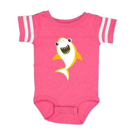 

Inktastic Cute Shark Little Shark Yellow Shark Gift Baby Boy or Baby Girl Bodysuit