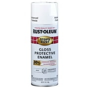 Rust-Oleum Stops Rust Advanced Gloss White Protective Enamel Spray Paint, 12 oz
