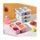 thumbnail image 5 of Contenedores para refrigerios reutilizables con 4 compartimentos divididos, caja para refrigerios Bento, contenedores para preparar comidas con refrigerios, multicolor, 5 of 5