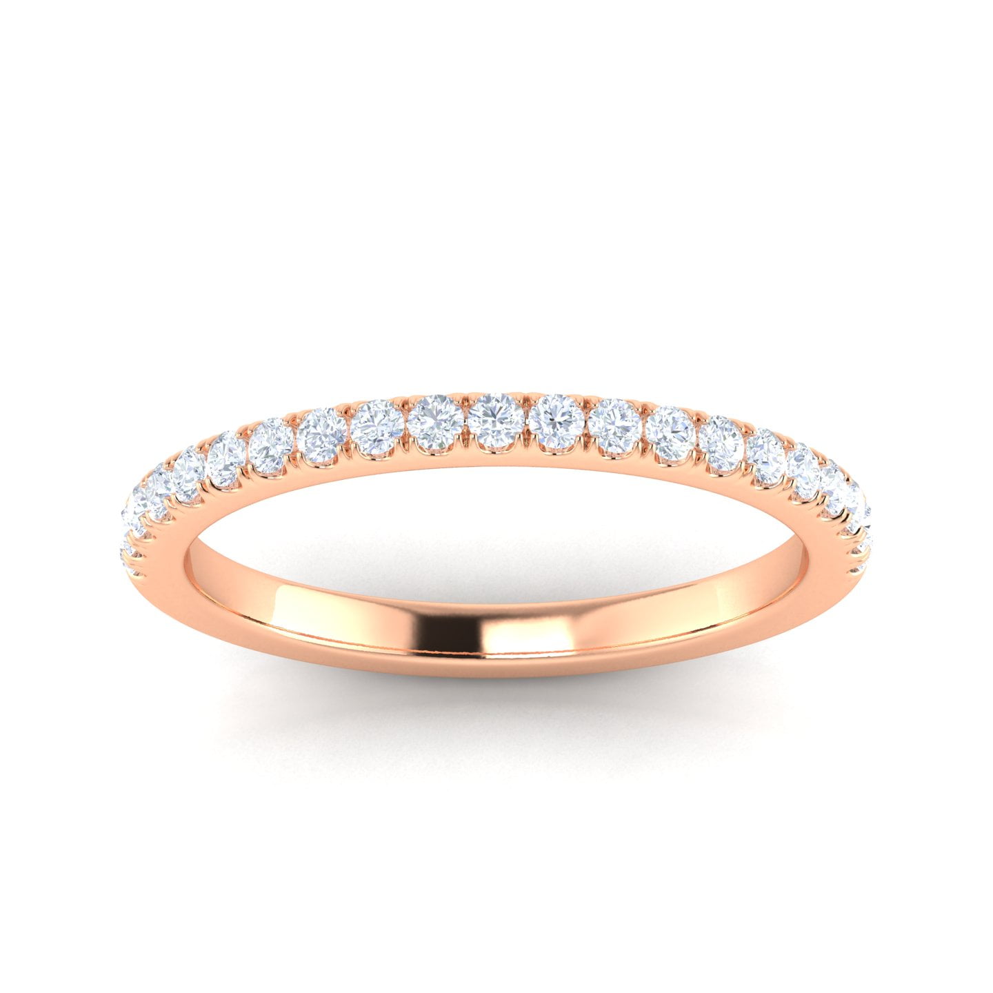 1/3 Carat TW Diamond Wedding Band in 10k Rose Gold (G-H, I1-I2)