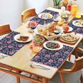 thumbnail image 2 of Pioneer Flower Floral Print Pattern Summer Placemats Table Placemats Set Of 4-Linen Kitchen Washable Placemats Table Mats 12x18 Inch Non-Slip Heat Resistant, 2 of 5